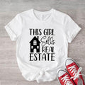 This Girl Sells Real Estate Shirt, Real Estate Agent T-Shirt, Realtor Girl Gift Tee, House Dealer Tee, Funny Broker Tee...