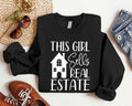 This Girl Sells Real Estate Sweatshirt, Real Estate Agent Hoodie, Realtor Girl Gift Sweater, House Dealer Sweatshirt,...