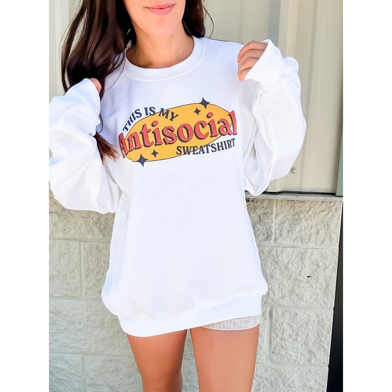 This Is My Antisocial Sweatshirt Graphic Pullover T-Shirts, Hoodie | RetroVerseTees.com