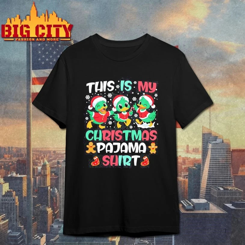 This Is My Christmas Pajama Santa Duck Animal Funny Xmas 2025 shirt