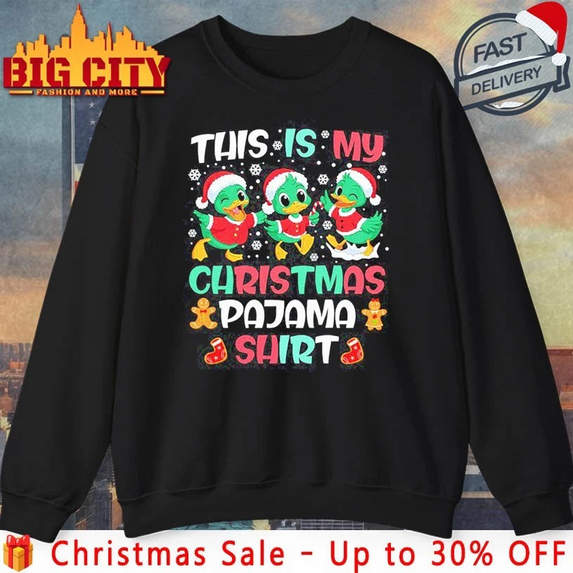 This Is My Christmas Pajama Santa Duck Animal Funny Xmas 2025 shirt