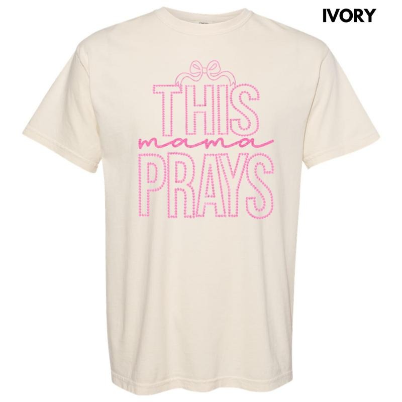 This Mama Prays Rosette Comfort Colors T-Shirt Hoodie, Sweatshirt | RetroVerseTees.com