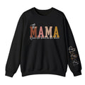 This Mama Wears Her Heart On Her Sleeve Sweatshirt Hoodie, Personalized Mama Sweatshirt Names On Sleeve, Mother's Day...