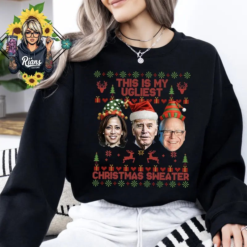 This is My UGLIEST Christmas Sweater unisex Crewneck T-Shirts, Hoodie, Sweatshirt | RetroVerseTees.com
