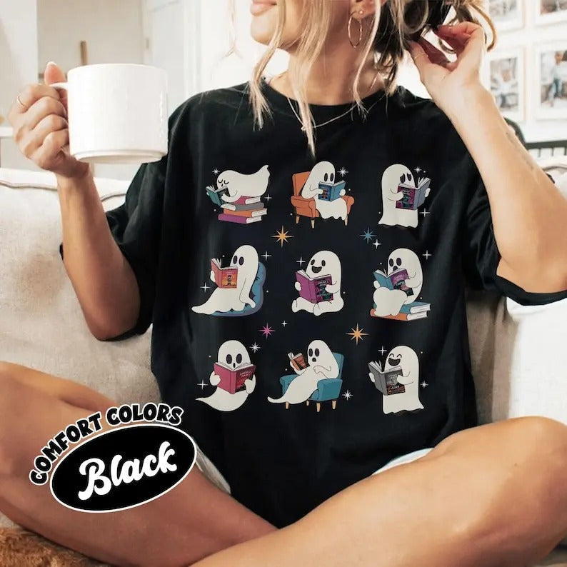 Thr0ne Of Glass Ghost Reading Book  shirt, Tog SJM Halloween Shirt, TOG Fan Gift Hoodie, Sweatshirt | RetroVerseTees.com