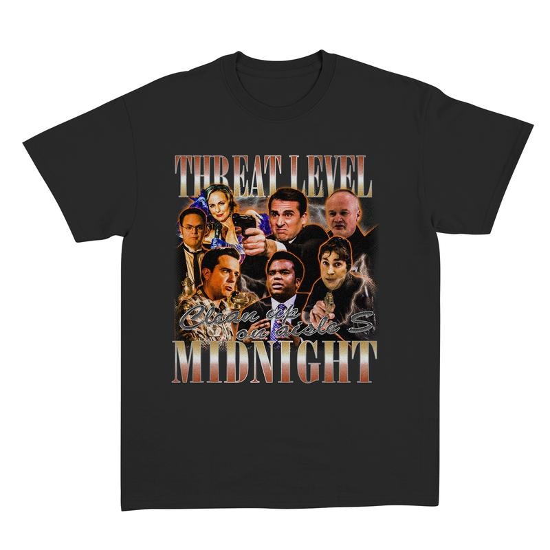 Threat Level Midnight Shirt, The Office Shirt, Movie Shirt, Vintage T-Shirt, Retro Shirt, Classic Movie Shirt, Gifts for...