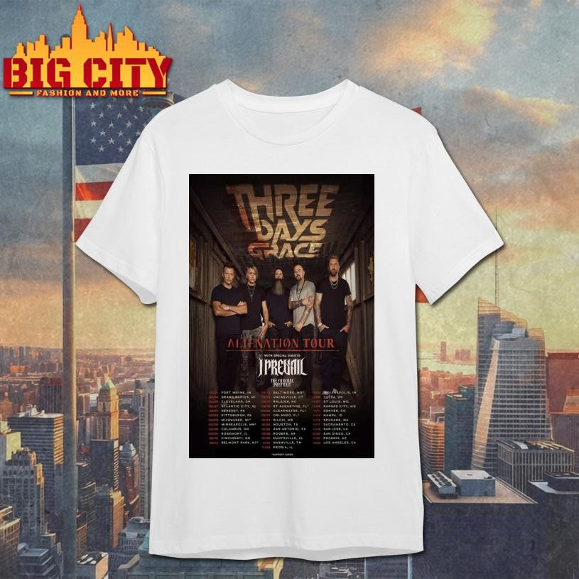 Three Days Grace Alienation Tour 2026 Poster shirt
