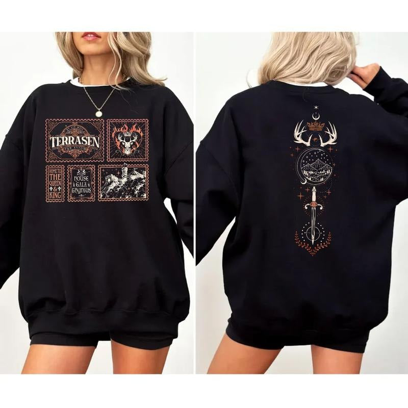 Throne Of Glass Fan Shirt, Aelin Galathynius, To Whatever End Shirt, Fireheart Aelin, Gift For Book Lover, Unisex Sweater...