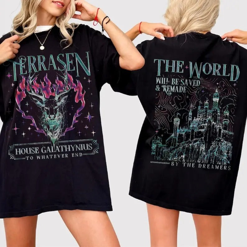 Throne Of Glass Shirt| SJM Inspire Two Sides Shirt| Terrasen TOG Shirt, Terrasen shirt Hoodie, Sweatshirt