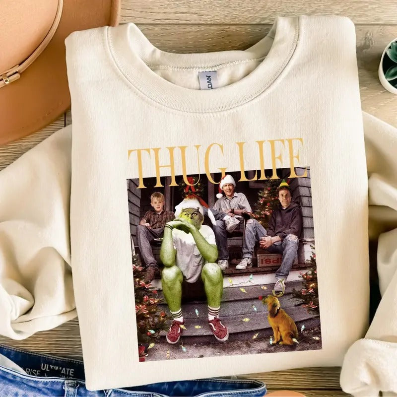 Thug Life Christmas Movie Shirt, Christmas Friends Sweatshirt, Thug Life Christmas Movie Sweater, Christmas Gifts Hoodie