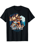 Tiger'WB shield Nest Monastery Bhutan Paro Himalayan Culture Hiking T-Shirt Graphic Graphic Tees Hoodie, Sweatshirt