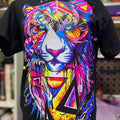 Tiger abstract Tee Cotton Casual Black Hoodie, Sweatshirt | RetroVerseTees.com