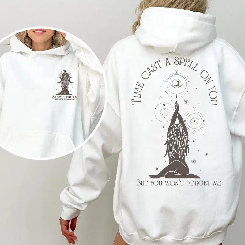 Time Cast A Spell On You Stevie Nicks 2 Side Shirt  Sweatshirt Hoodie, Gift for her Comfort Cotton | RetroVerseTees.com