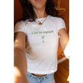 Tini Bit Engaged Baby Tee, Gift For Her Hoodie, Sweatshirt | RetroVerseTees.com