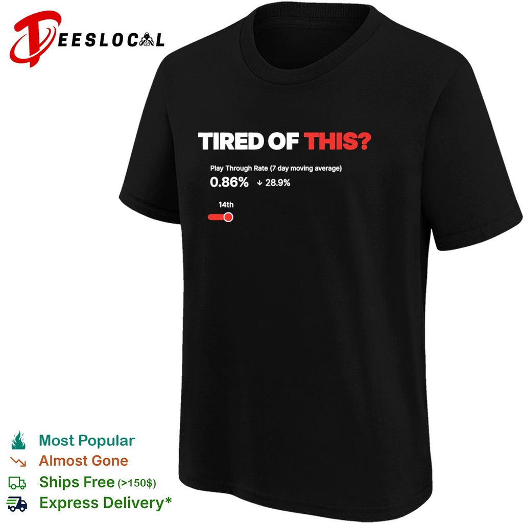 Tired of This Play Through Rate Analytics Dashboard shirt