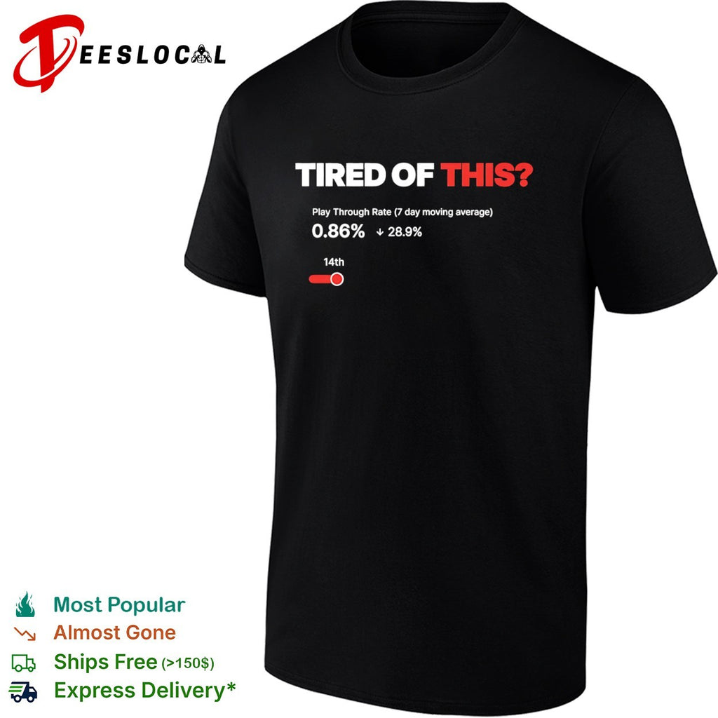 Tired of This Play Through Rate Analytics Dashboard shirt