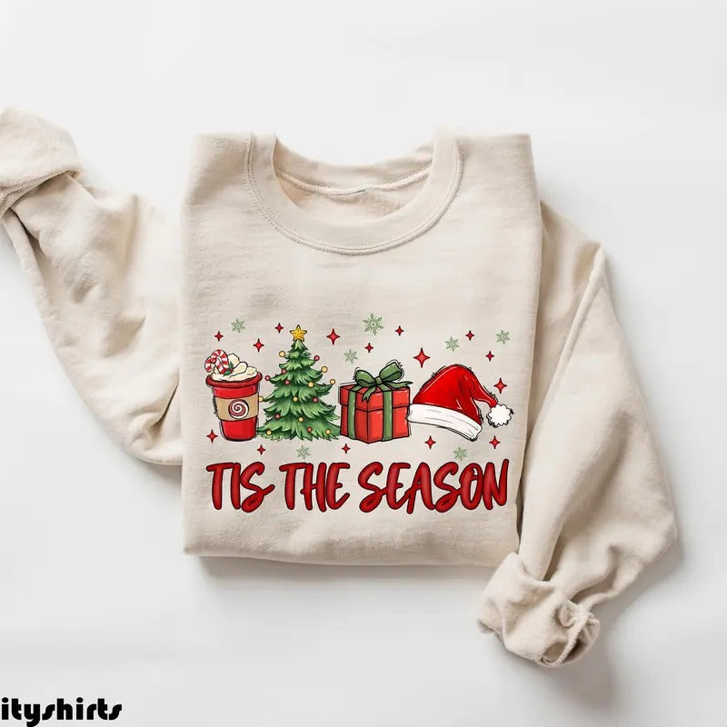 Tis The Season Sweatshirt, Christmas Tis The Season Sweatshirt, Merry Christmas Shirt, Christmas Sweatshirt, Cute Winter...