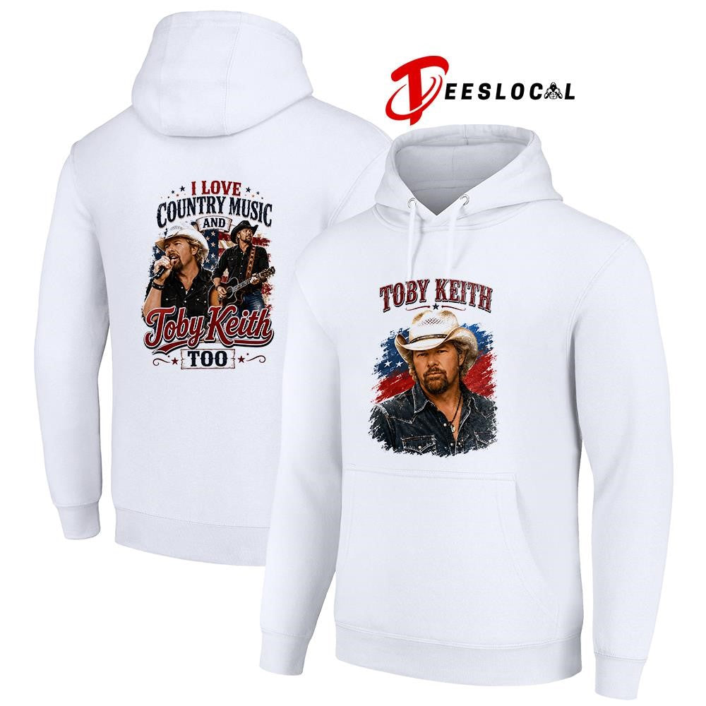 Toby Keith I love country music graphic shirt