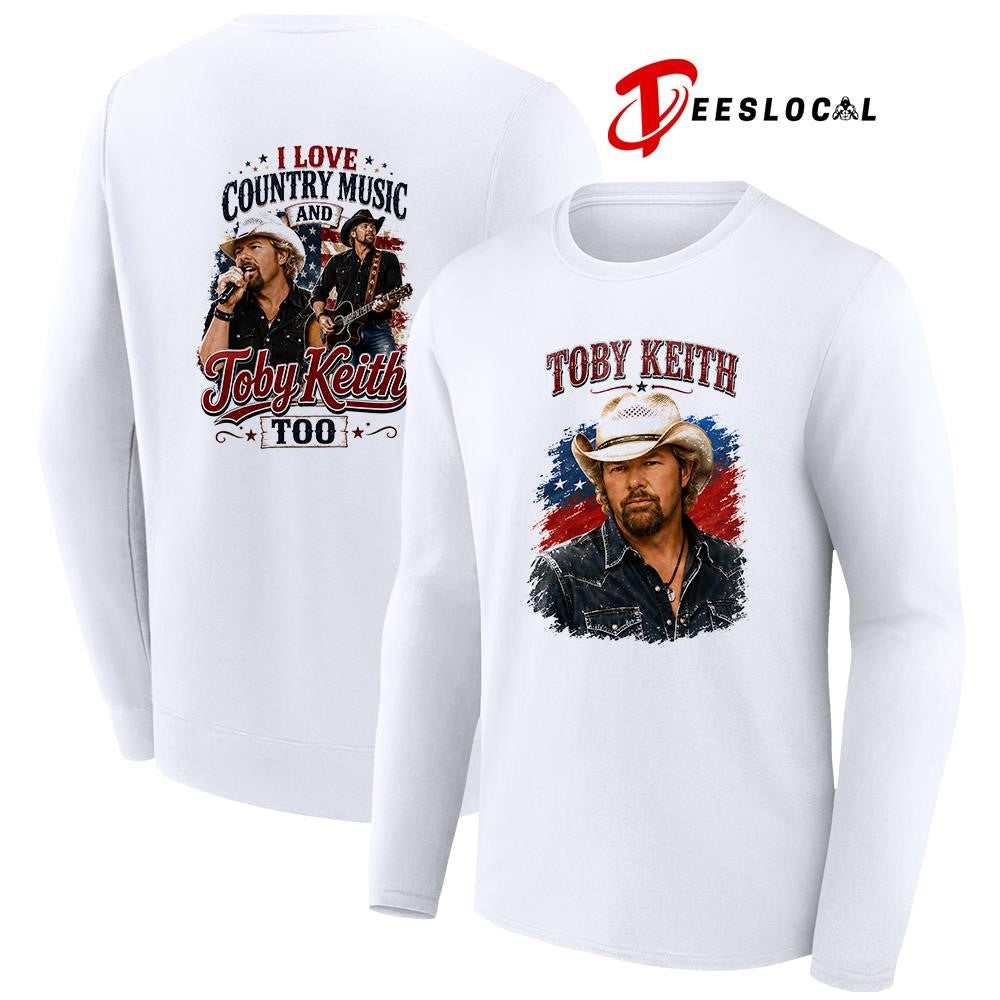 Toby Keith I love country music graphic shirt