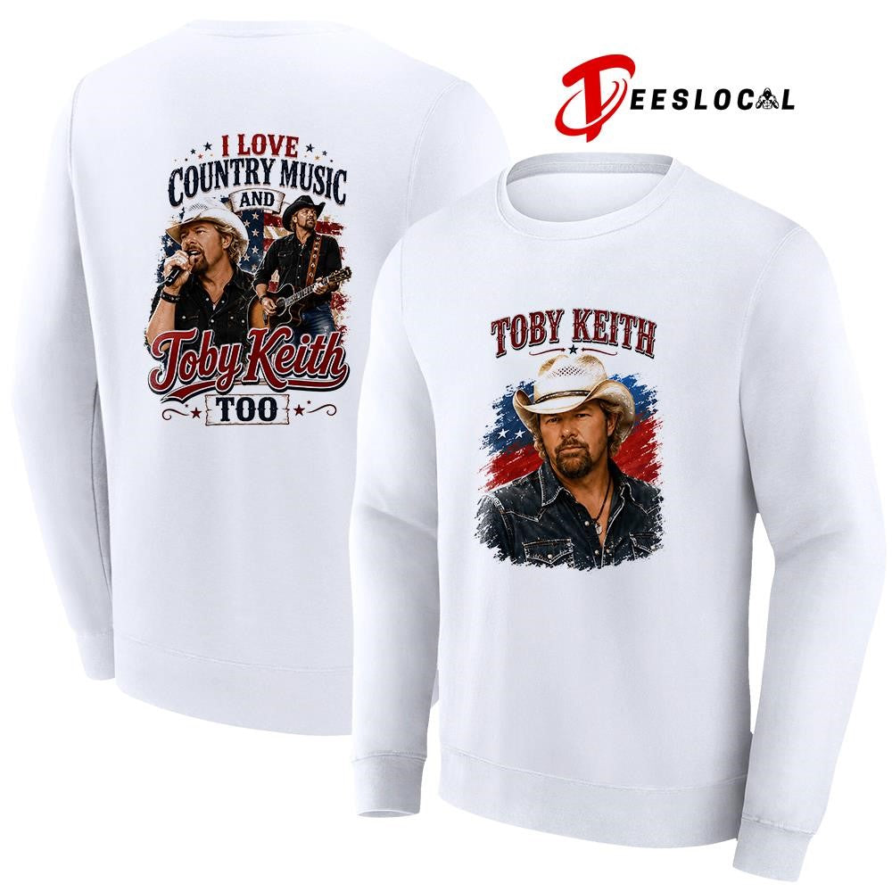 Toby Keith I love country music graphic shirt