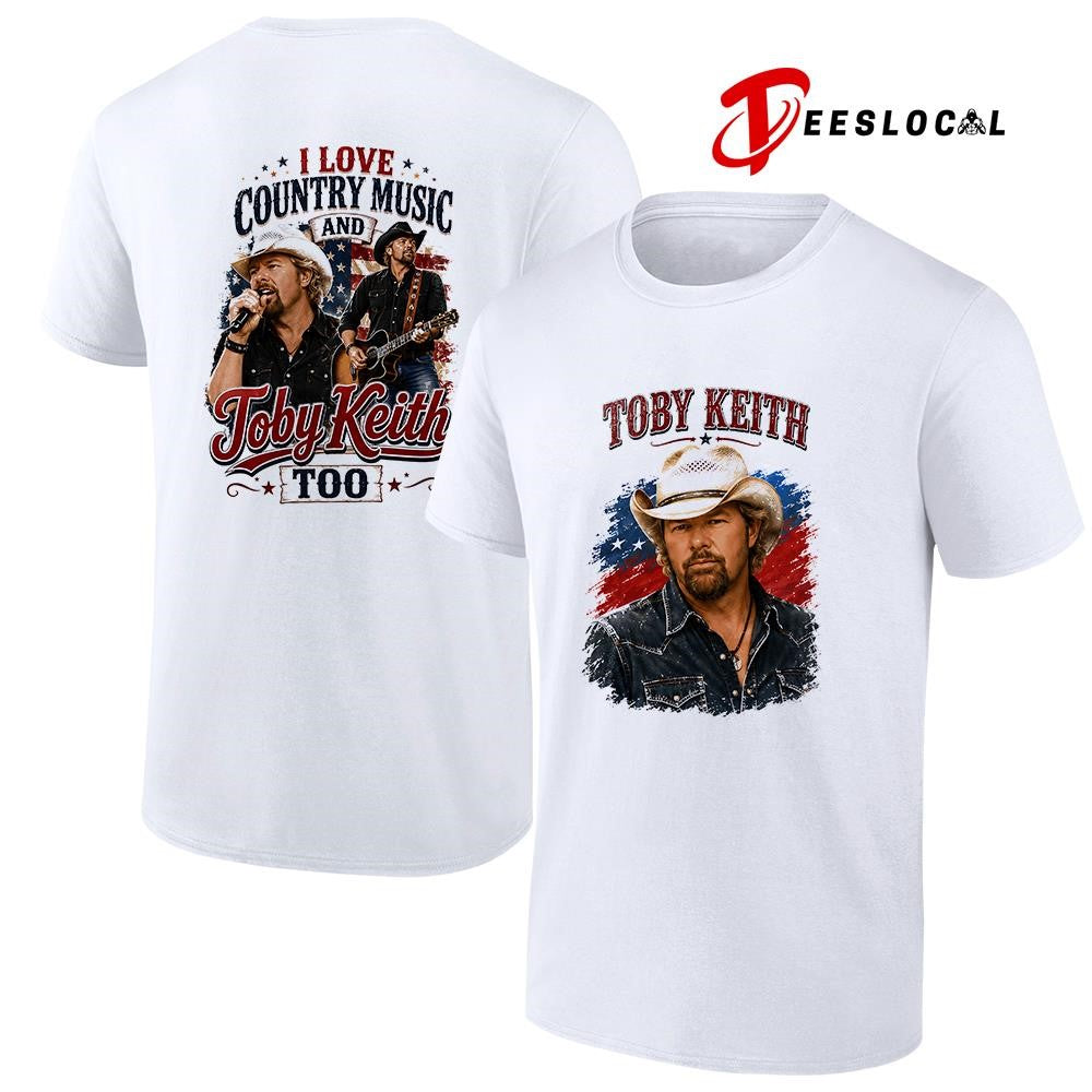 Toby Keith I love country music graphic shirt