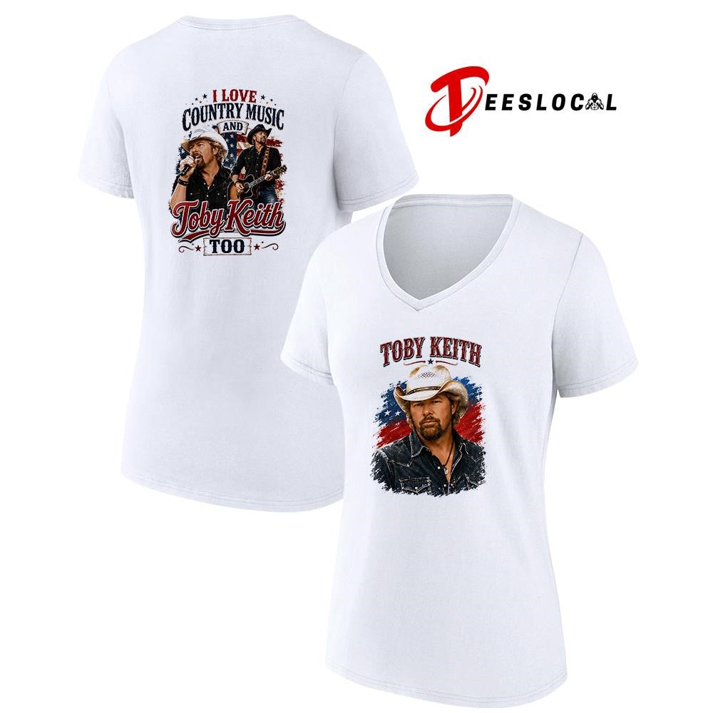 Toby Keith I love country music graphic shirt