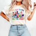 Today I Feel All The Feels Inside Out  Shirt, Inside out characters Shirt, Gift for Her, Gift for Him, Gift for Friend...