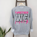 Together We Fight Sweatshirt, Breast Awareness Day Hoodie, Football Cancer Sweater, Fighter Sweatshirt, Cancer Warrior...