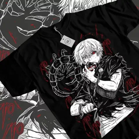 Tokyo Ghoul T-Shirt Ken Kaneki T-Shirt Japanaise Manga Anime Tshirt Tee All Size Hoodie, Sweatshirt | RetroVerseTees.com