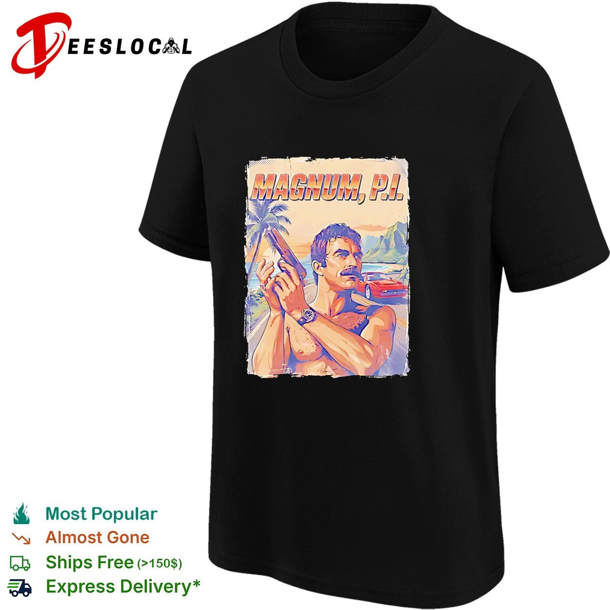 Tom Selleck Magnum PI Retro Portrait shirt