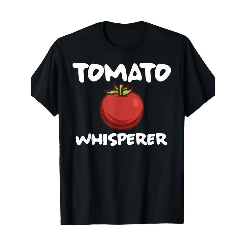 Tomato Whisper Plant Garden Vegan T-Shirt -100% Cotton Made in USA Hoodie, Sweatshirt | RetroVerseTees.com