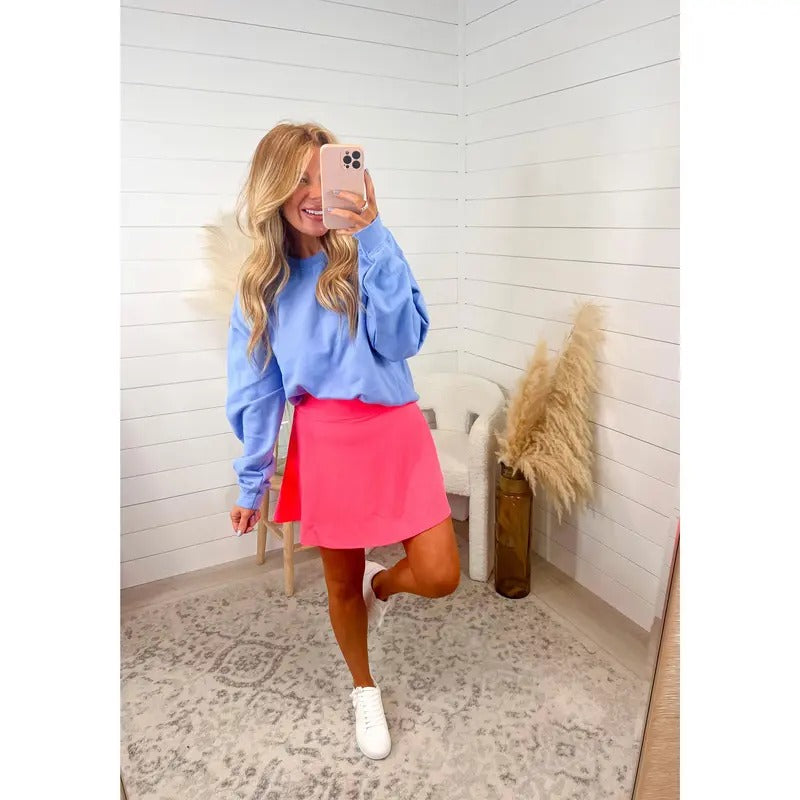 Too Chic Neon Pink Active Skort