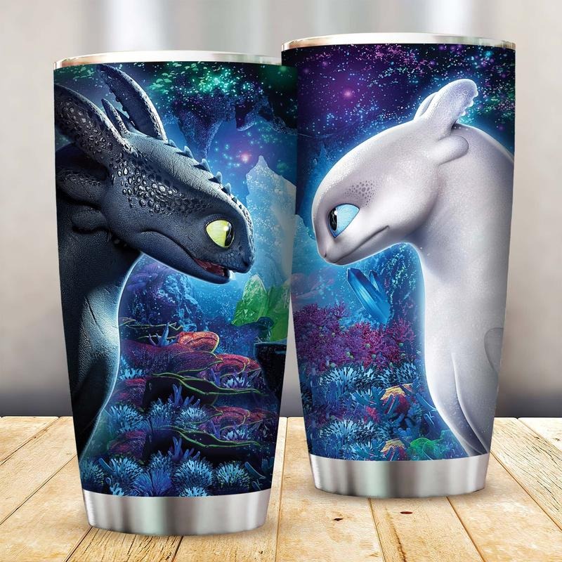 Toothless And Light Fury How To Train Your Dragon New Tumbler T-Shirts, Hoodie, Sweatshirt | RetroVerseTees.com