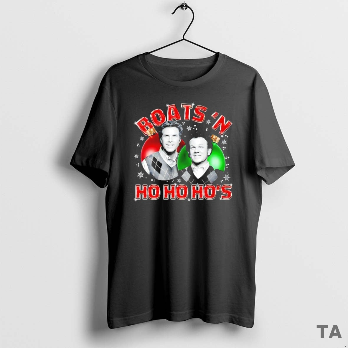 Top Boats N Ho Ho Ho Step Brothers Christmas Ornaments T Shirt Sweater Hoodie, Sweatshirt | RetroVerseTees.com