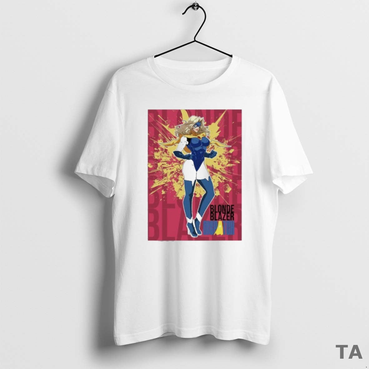 Top Dispatch Blonde Blazer Comic Character T Shirt Sweater Hoodie, Sweatshirt | RetroVerseTees.com