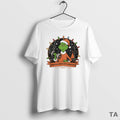 Top The Grinch Santa Orange Theory Make Me Happy You Not So Much Christmas Lights T-Shirts, Hoodie, Sweatshirt