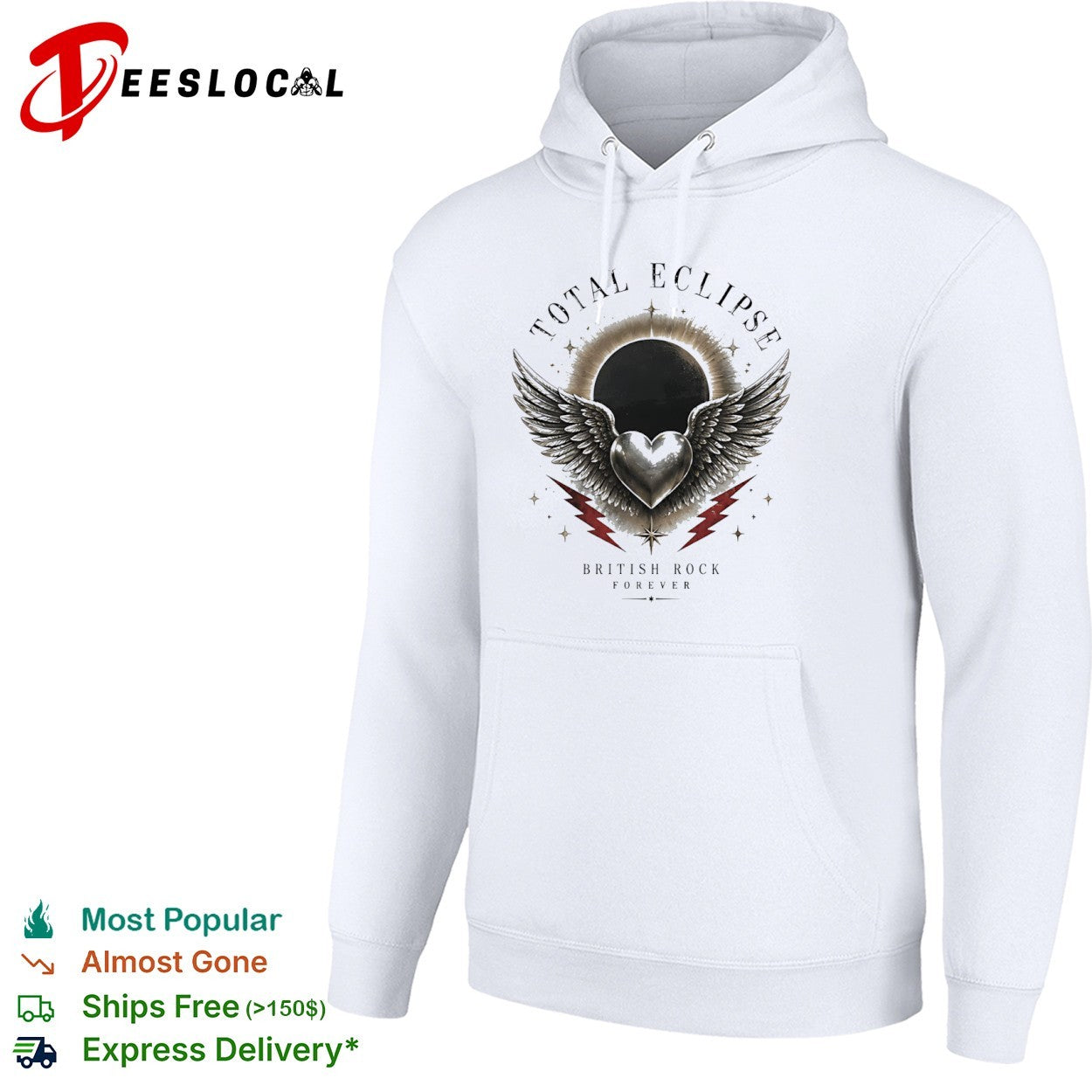 Total Eclipse British Rock Forever Heart and Wings shirt