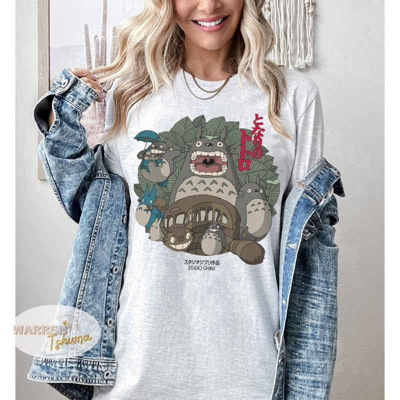 Totoro Cat bus Ghibli T-shirt, Totoro Shirt, Totoro Hayao Miyazaki Shirt Hoodie, Sweatshirt | RetroVerseTees.com