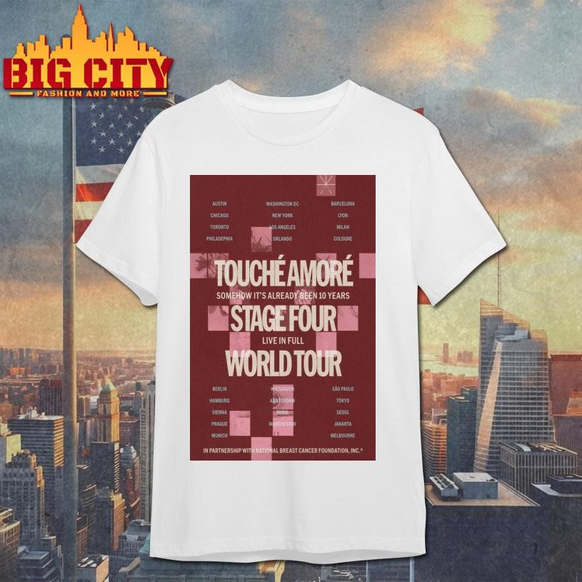 Touche Amore Live In Full World Tour 2026 Poster Shirt