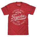 Toyota Service Department Premium Parts T-Shirt - Heather Red Hoodie, Sweatshirt | RetroVerseTees.com