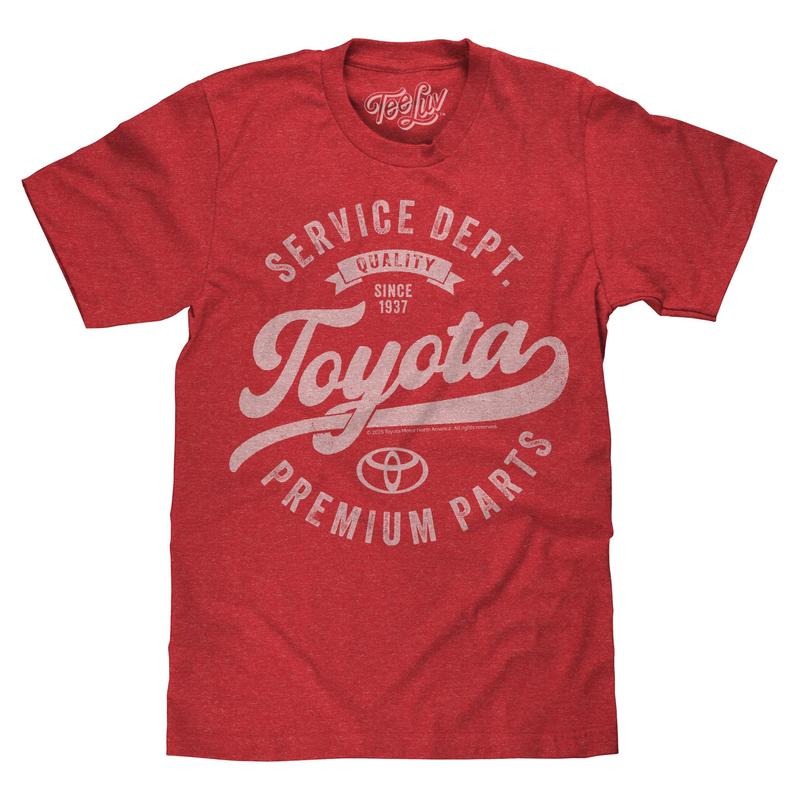 Toyota Service Department Premium Parts T-Shirt - Heather Red Hoodie, Sweatshirt | RetroVerseTees.com