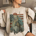 Tr4mp Hunting Season Retro USA Flag Cotton Unisex Sweatshirt Womenswear Check T-Shirts, Hoodie | RetroVerseTees.com