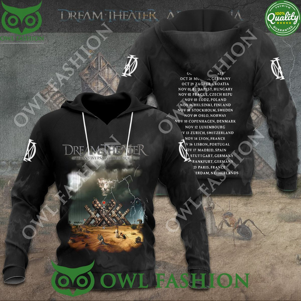 Dream Theater 40th Anniversary tour 2024 2025 3D t shirt