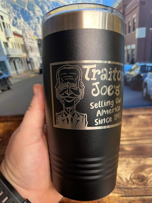 Traitor Joe'WB shield 20 oz Tumbler, Polar Camel Stainless Steel Tumbler with Slider Lid Gunpla brand Custom Engraving....