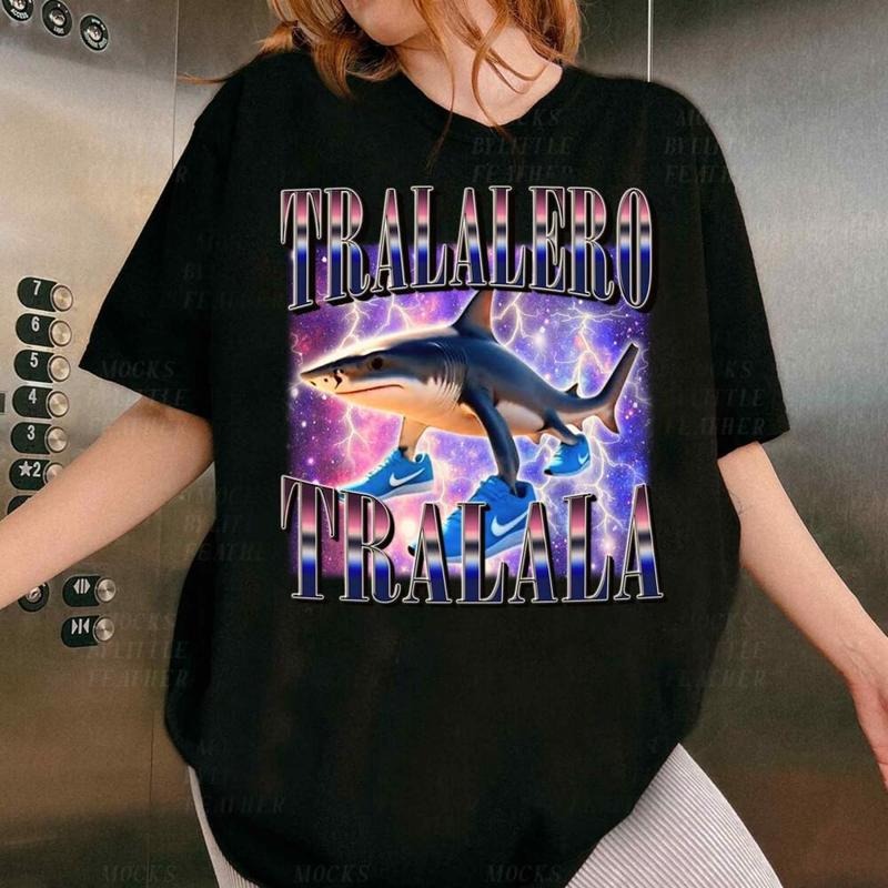 Tralalero Tralala Shirt, Funny Shark Meme Sweatshirt, Social Media Shirt, Viral Meme Shirt Hoodie | RetroVerseTees.com