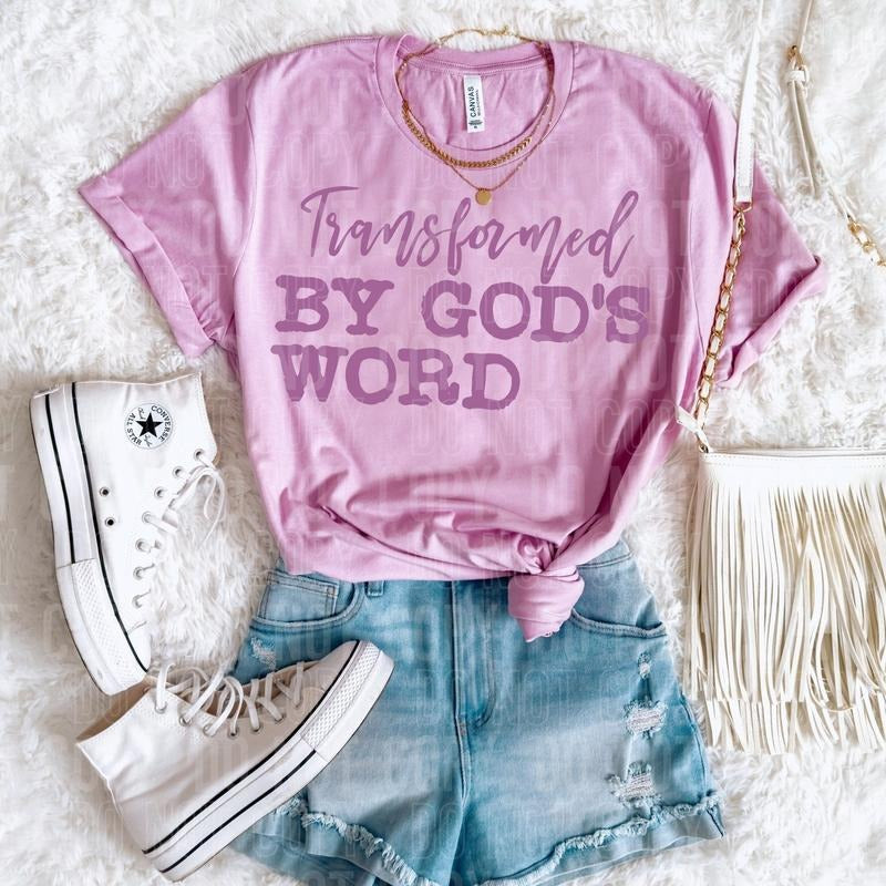 Transformed by God's Word DTF Transfers - THIS IS NOT A SHIRT Hoodie, Sweatshirt | RetroVerseTees.com