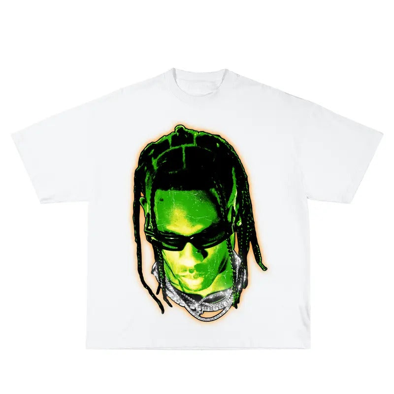 Trav RAPSTAR Inspired Vintage Graphic T-shirt Heavy Cotton Tee Basketball 90 s Styled Shirt Hiphop Vibes Y2K Aesthetic...