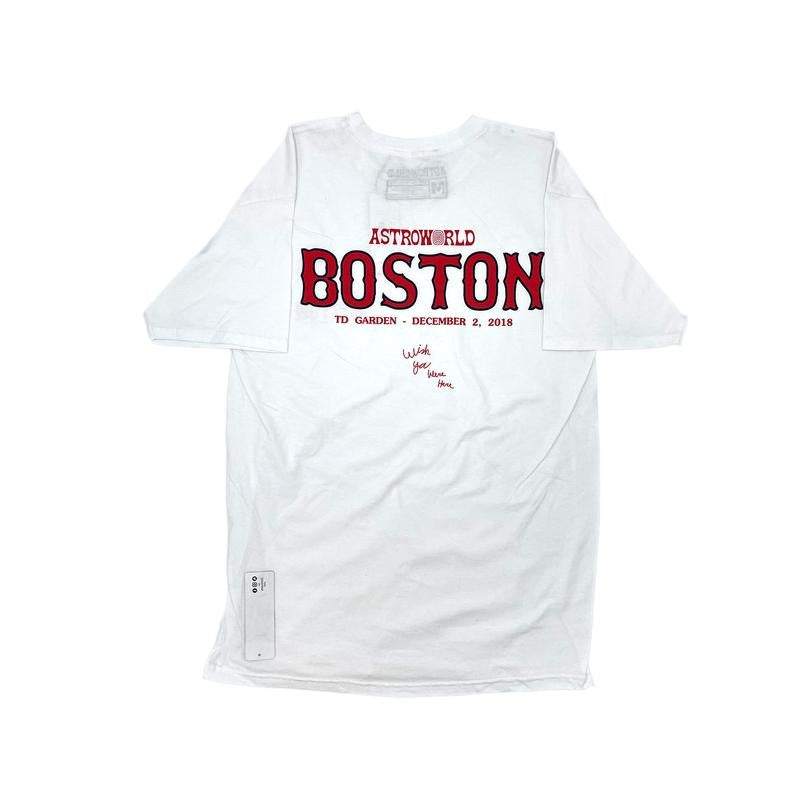 Travis Scott Astroworld Boston Tee White (93665-123) Men's Size S-XXL Hoodie, Sweatshirt | RetroVerseTees.com