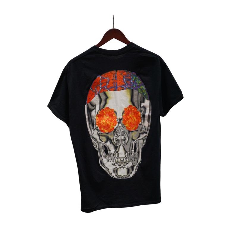 Travis Scott Birds Eye View Metallic Skull Tee Black (93665-218) Mens Size S-2XL Hoodie, Sweatshirt | RetroVerseTees.com