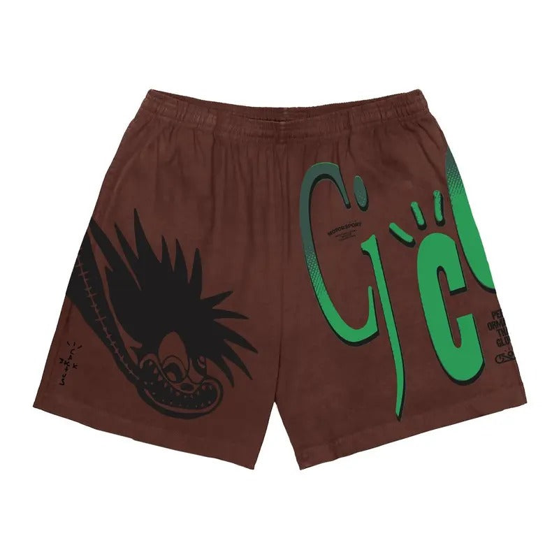 Travis Scott Cactus Jack CJ CC Shorts Brown T-Shirts, Hoodie, Sweatshirt | RetroVerseTees.com